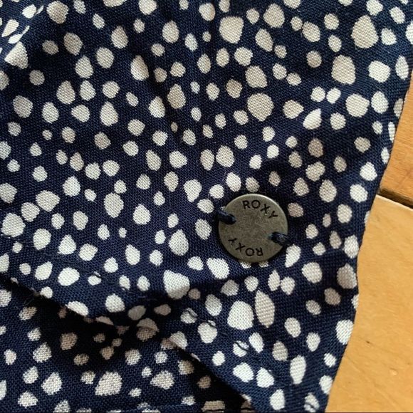 NWT Roxy Blind Dreams Dress Long Flare Sleeve Poka dot V Neck Size Medium - Picture 5 of 15